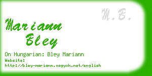 mariann bley business card